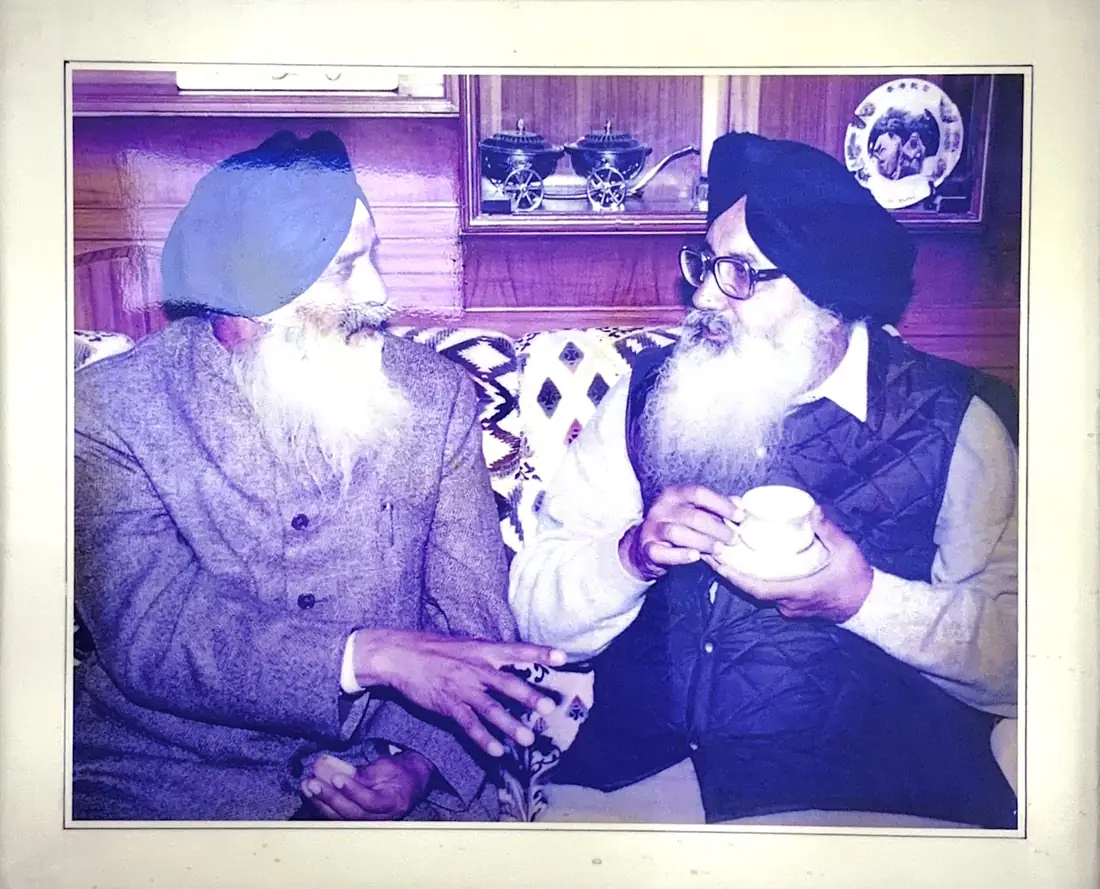 Sardar Gurnam Singh Saini with Sardar Parkash Singh Badal