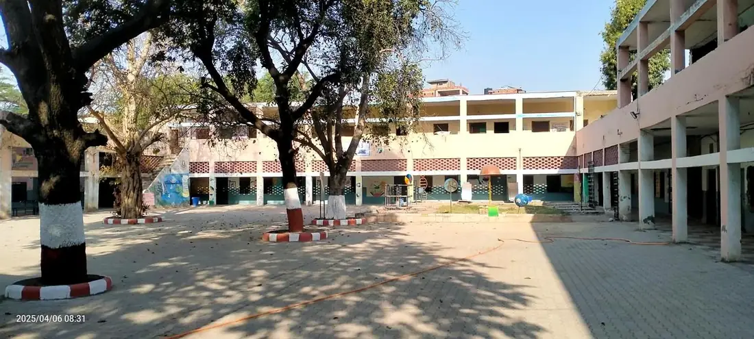 The school courtyard at Swargwasi Gurnam Singh Saini School of Eminence
