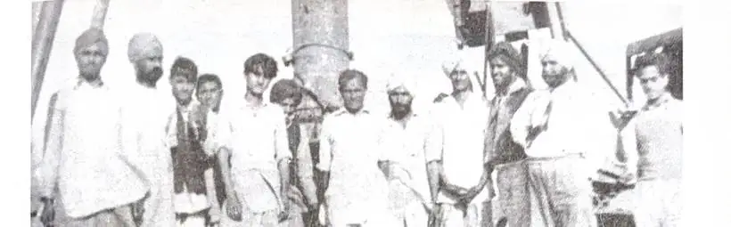 Gurnam Singh working as a drilling hand in 1951
