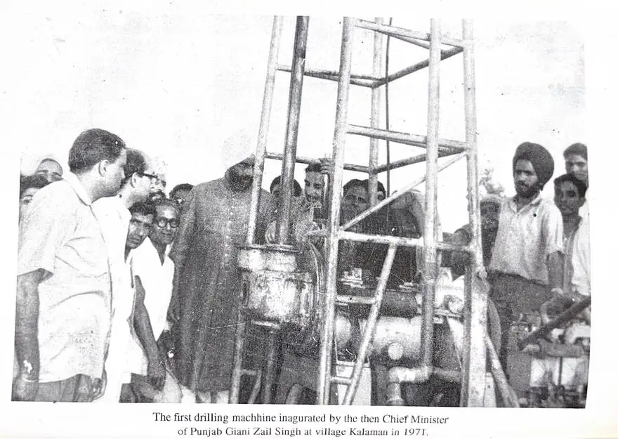 The company's first drilling machine inaugurated in 1971